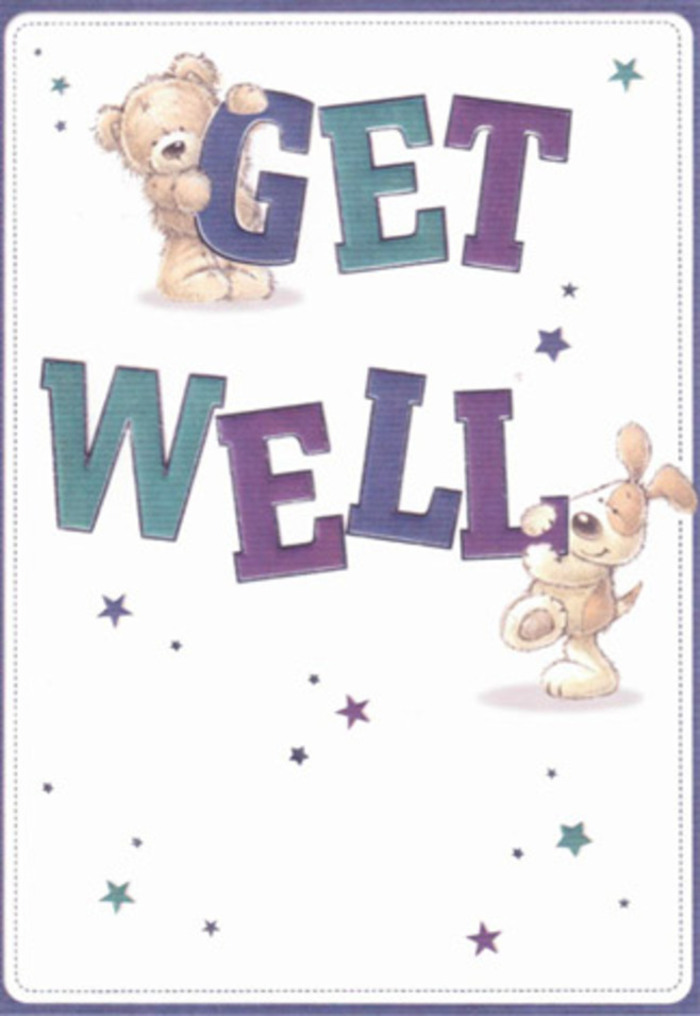 A cheerful testament to gentle encouragement, this get well card illustration shines with the same careful optimism you find in bespoke bouquets from East Dulwich Flowers, delivered across the neighbourhood's winding lanes. Central to the scene, a friendly bear and an exuberant puppy come to life, their soft textures almost palpable-one can almost feel the plush fluff of the bear and the velvety caress of the puppy's ears, inviting as a familiar embrace. Above and around them, playful stars flit in a dance of purples, teals, and blues, each a tiny wish for brighter days delivered by the hand of a caring local artist. The prominent, rounded lettering-each letter shaded in jewel-toned aquas and violets-anchors the design in steady reassurance, much like a reliable neighbour checking in. The crisp white backdrop resembles the gentle morning light streaming into homes from Goose Green, infusing the card with clarity and hope. Every detail feels selected with intention, echoing the artistry behind every comforting bouquet assembled for delivery to homes along Crystal Palace Road or for a bedside at Dulwich Community Hospital. The overall impression is one of innocent sincerity and playful warmth, creating a sense of touch and solace that transcends age-a thoughtful gesture to brighten any recovery, nestled in the spirit of East Dulwich.