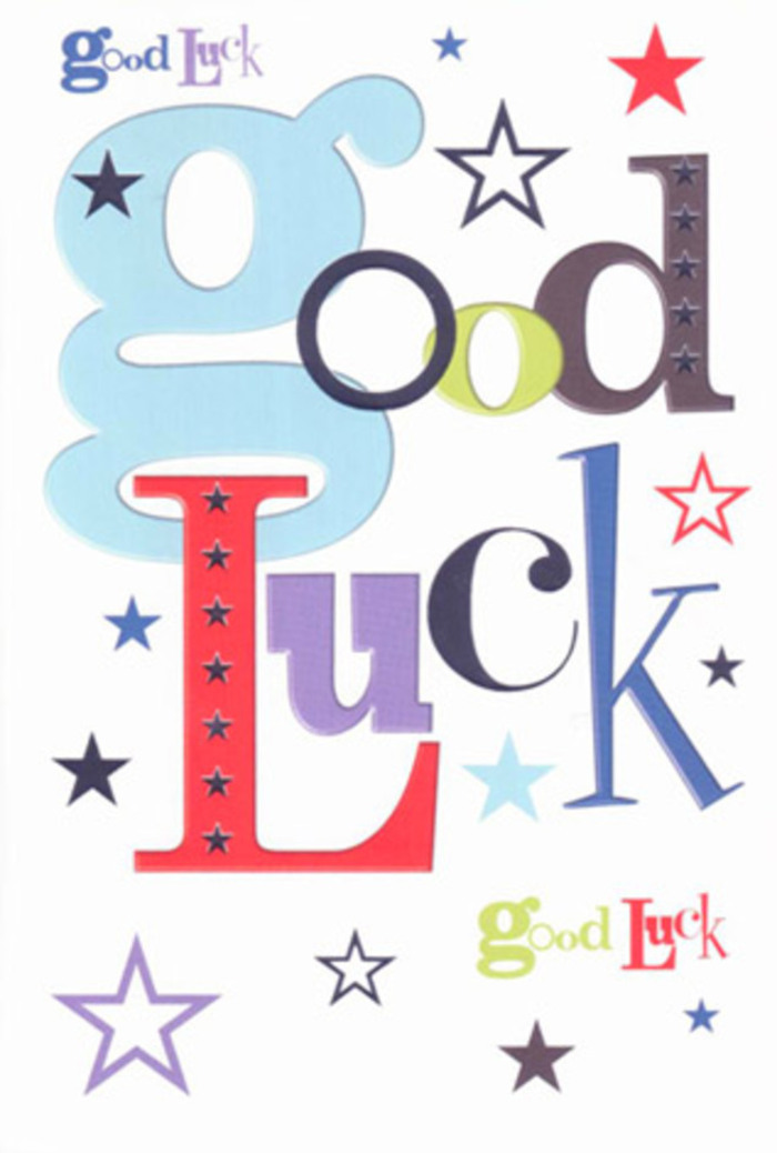This luck-themed card is a vibrant expression of East Dulwich's heartfelt support and creative enthusiasm. It bursts to life with a mix of joyful typography and scattered stars, each letter emerging with its own lively personality: some wide and pastel blue, some slender and inky, others jubilant in red. The arrangement of fonts and stars seem to cheer from the sidelines, reflecting the supportive spirit you'll find walking along the lively streets of Lordship Lane or in the gentle applause of friends gathered in a garden near local schools. Carefully spaced words and accents of navy, violet, and sprightly green create a modern, uplifting design-breathing hope and cheer into the hands of its recipient. The tactile crispness of the cardstock recalls the high standards and personal touch of bouquets prepared at East Dulwich Flowers. Given for any new journey, from a university send-off to the first day at a new job, the card acts as a miniature talisman-radiant with possibility, friendly encouragement, and the belief that luck is always close at hand in East Dulwich.